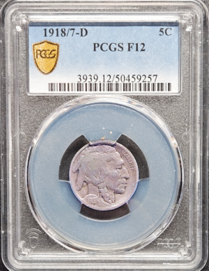 1918/7 Buffalo Nickel PCGS F12