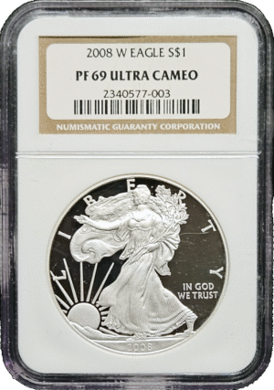 2008 W American Silver Eagle NGC PF69UC