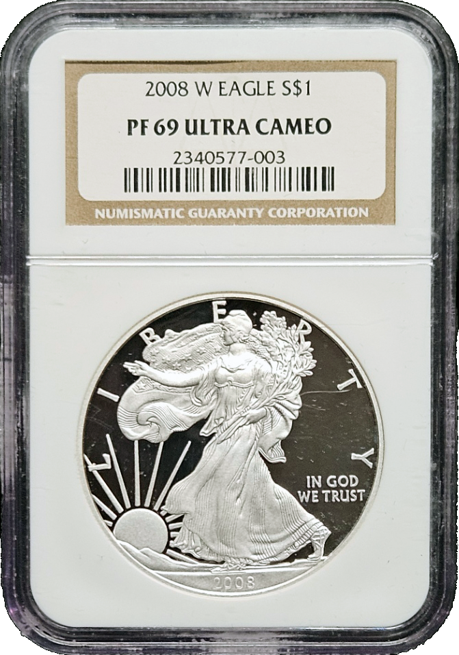 2008 W American Silver Eagle NGC PF69UC