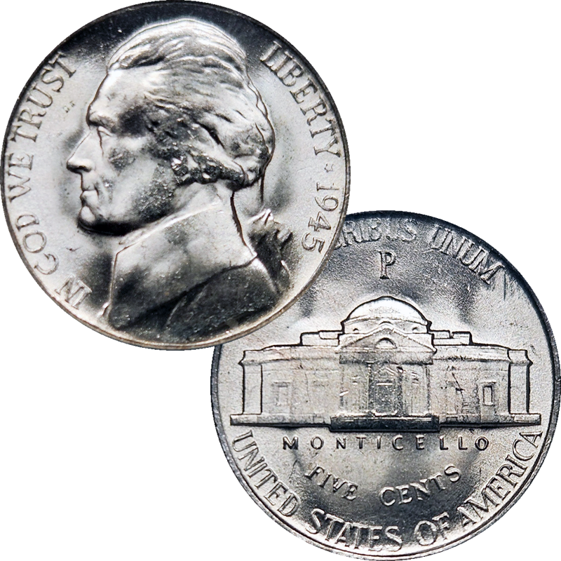 1945 P Jefferson War Nickel NGC MS66