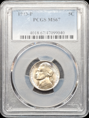 1943 P Jefferson Nickel MS67 PCGS