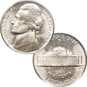 1943 P Jefferson Nickel MS67 PCGS