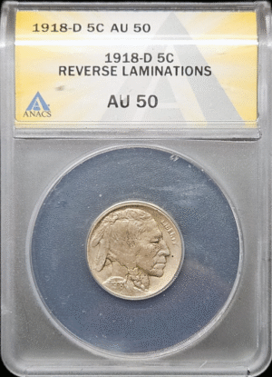 1918 D Buffalo Nickel ANACS AU50