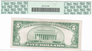 1929 Type2 %5 national currency of Woodbine NJ