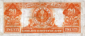 Series of 1922 $20 Gold Certificate