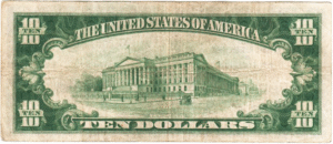 $10 Federal Reserve Bank of Philadelphia Brown Seal