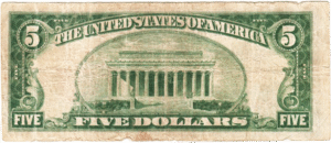 $5 Federal Reserve Bank of Cleveland Brown Seal