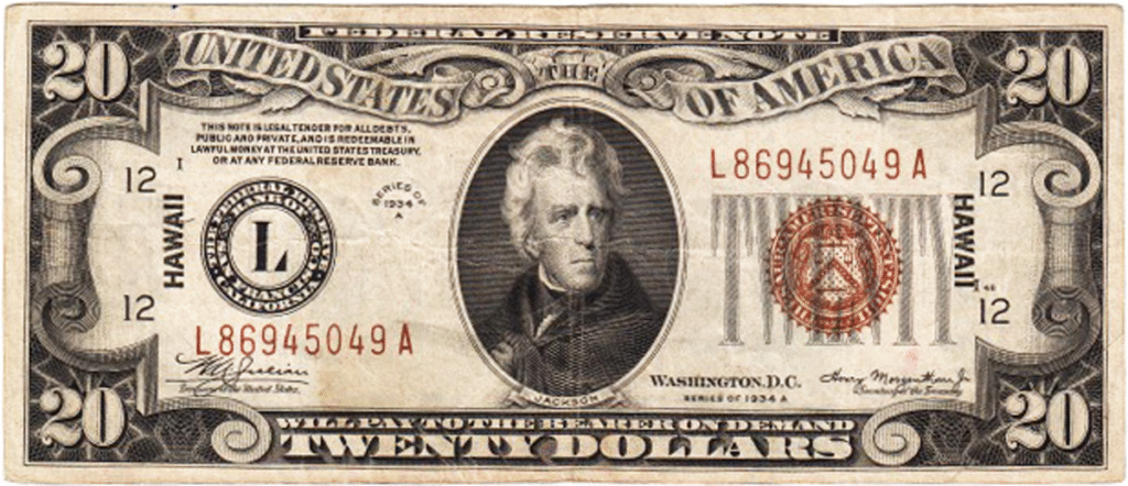 1934A Hawaii WWII Emergency Currency