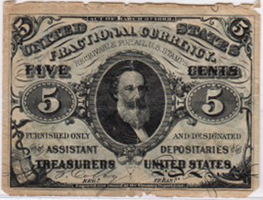 Third issue fractional 5 cent note Fr-1238