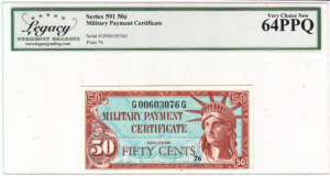 Series 591 Military Payment Certificate - Legacy 64PPQ