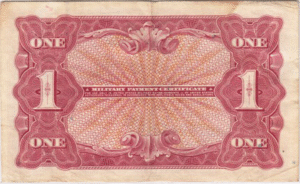 Series 641 $1 Military Payment Certificate