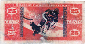 Series 681 25¢ Military Payment Certificate, 1969