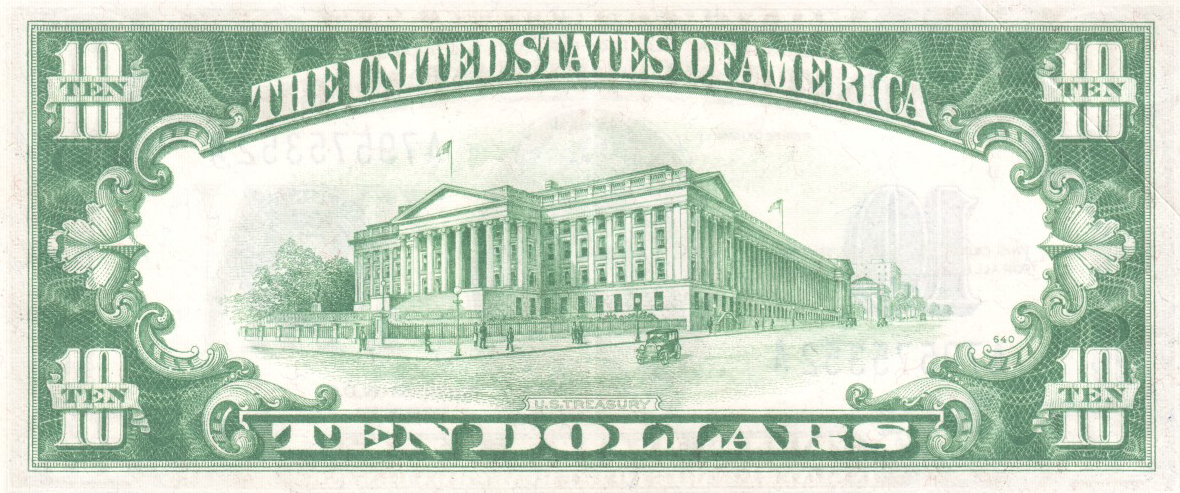 Fr1701M 1934 Series $10 Silver Certificate Mule