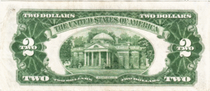 $2 red seal US legal; Tender F-1508