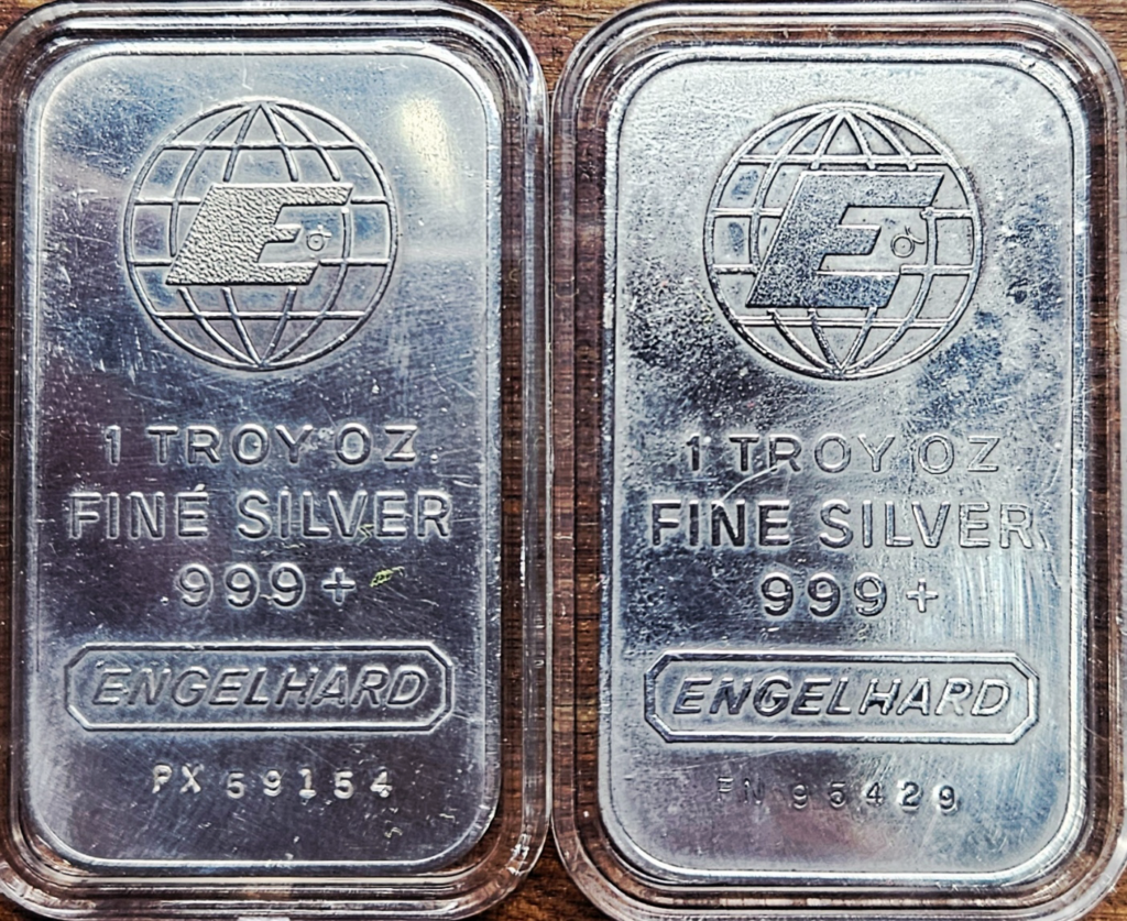 Engelhard One Ounce Silver Bars