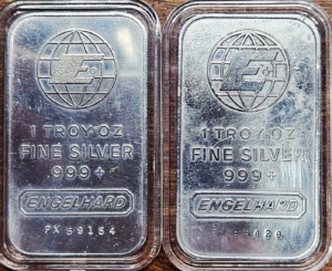 Engelhard One Ounce Silver Bars