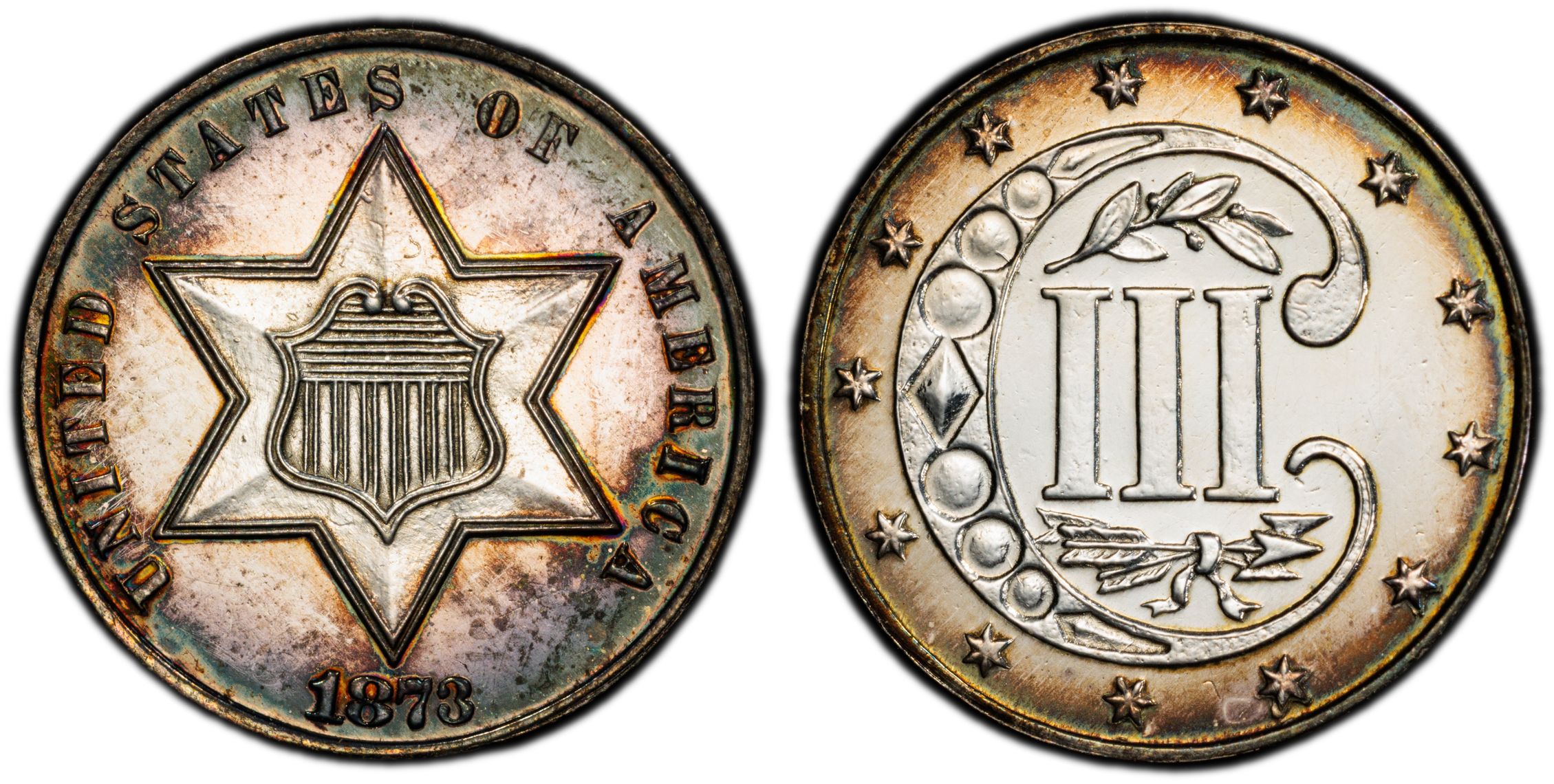 1873 Proof Trime PCGS PR61