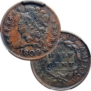 1809/6 Classic Head Half Cent